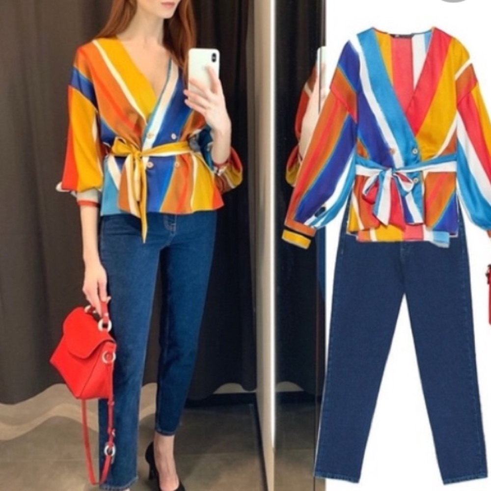 Zara Satin style top